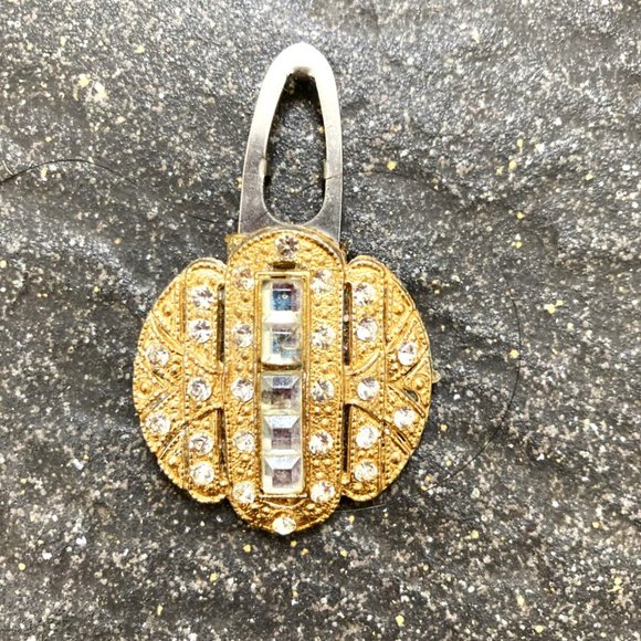 Ritzy rhinestone 30s belt buckle signed WMCA + Scarf clip! - Picture 2 of 7